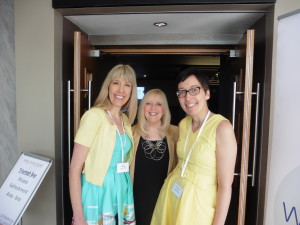 Above: GiftandHome.net’s editor Sue Marks is shown at the recent bira conference in Hinckley with Samantha Yair and Emma Woodward, co-owners of Aspire.