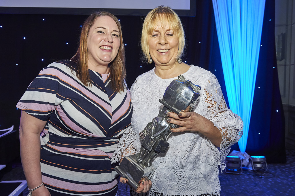 Above: We can’t believe it, we’ve won! Katherine Ransom, director, Ransoms Garden Centre, and buyer Anna Bryant, with their Greats trophy.