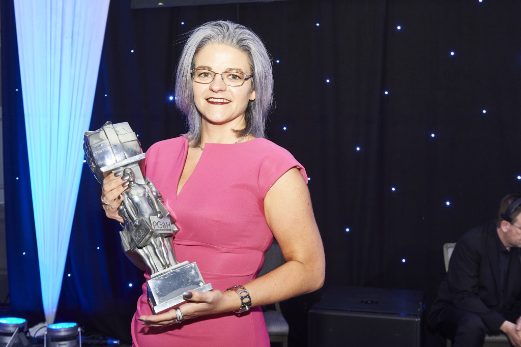 Above: Tears of joy: Jo Williams, owner of Joco Interiors in Nuneaton, winner of the Best Newcomer – Midlands, North and Scotland category.