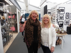 Above: “I wasn’t expecting this!” A huge smile from Gisela Graham (left). Gisela is shown with Progressive Gifts & Home’s editor Sue Marks. 