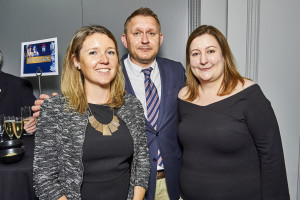 Above: John Lewis buyer for gifts and candles Sara Allbright (right) with John Lewis colleague Kate Mayers and Canova’s Paul Weedon at The Greats Gift Retailer Awards in May. 