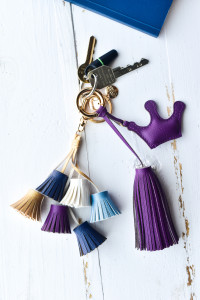 Above: Colourful tassel keyrings from A Gift From The Gods.