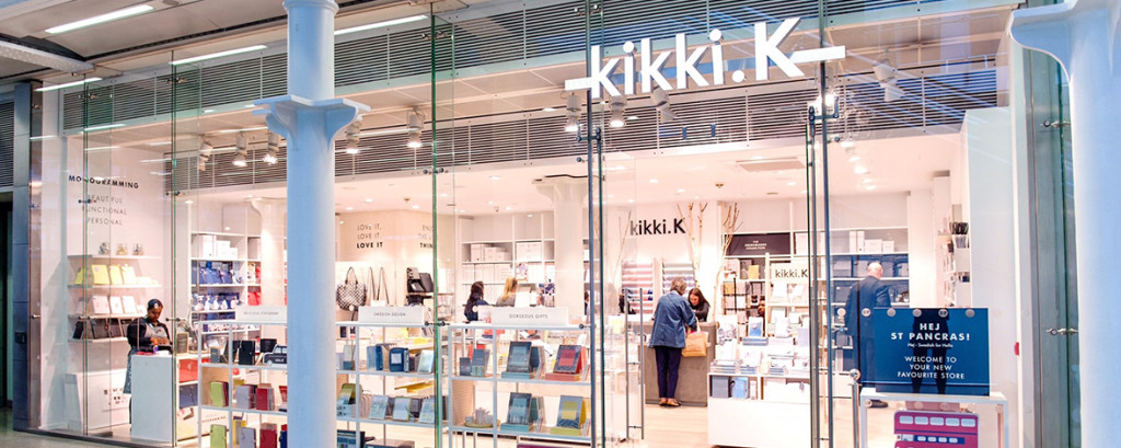 Above: The Kikki.K store in St Pancras, London.