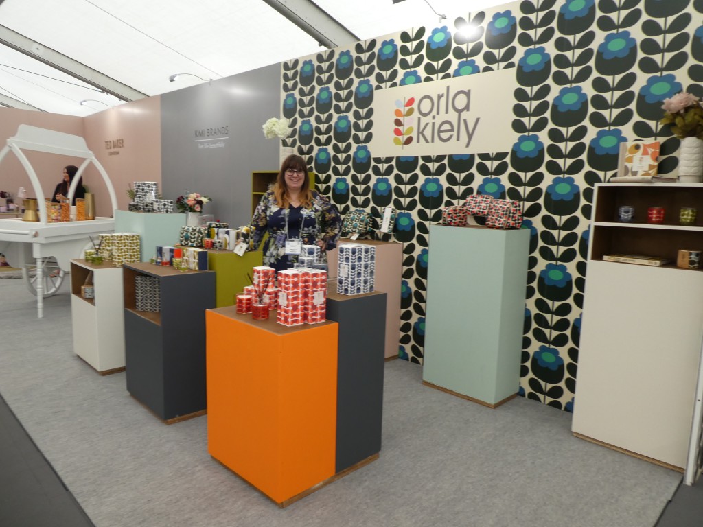  Above: Among Orla Kiely’s licensees is Wild & Wolf. Shown is the company’s stand at Home & Gift in Harrogate.