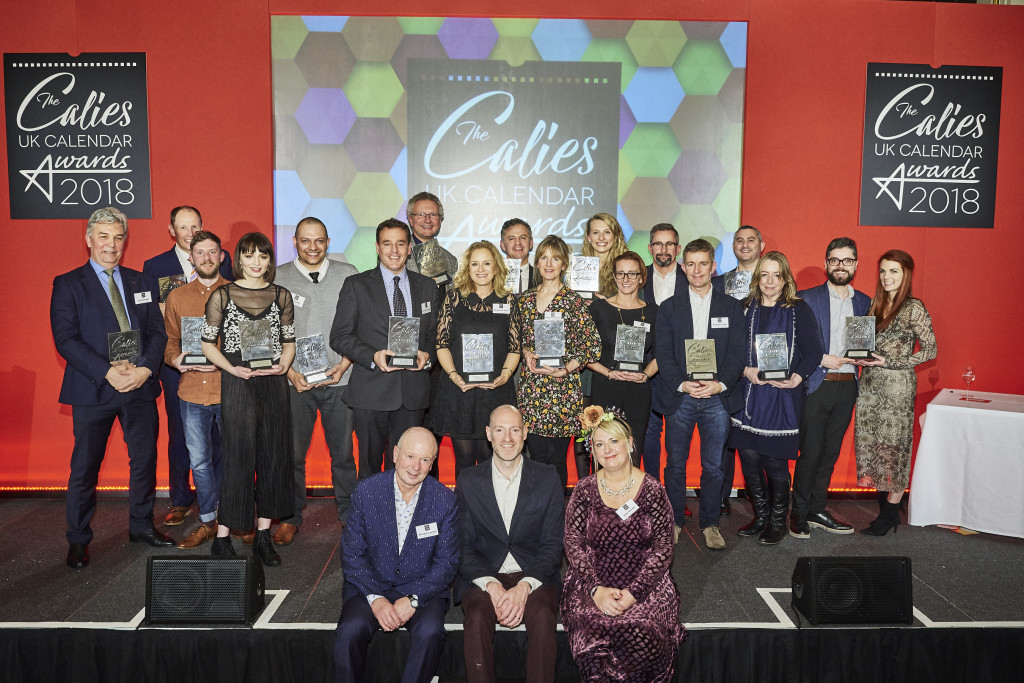 Above: The Calies Awards winners with their trophies. Shown in the front row are Max Publishing’s: Warren Lomax (left), Jakki Brown (right) and compere Henry Paker.