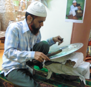 Above: An artisan at work.