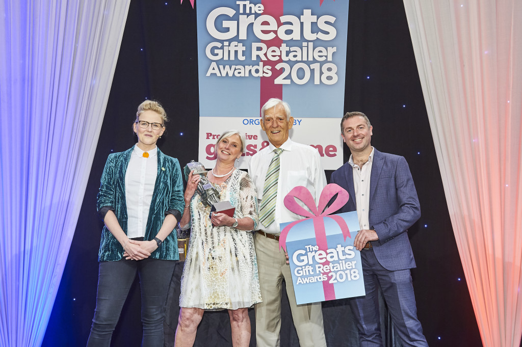 Above: Delighted smiles from Constance and Hamish Wemyss, co-owners of The Gift, Beauly, winners of the Independent Gift Retailer of the Year Scotland category.