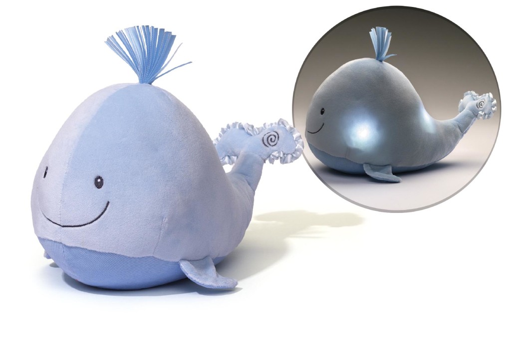 Above: Gund’s Sleepy Sounds Whale, distributed by Enesco.
