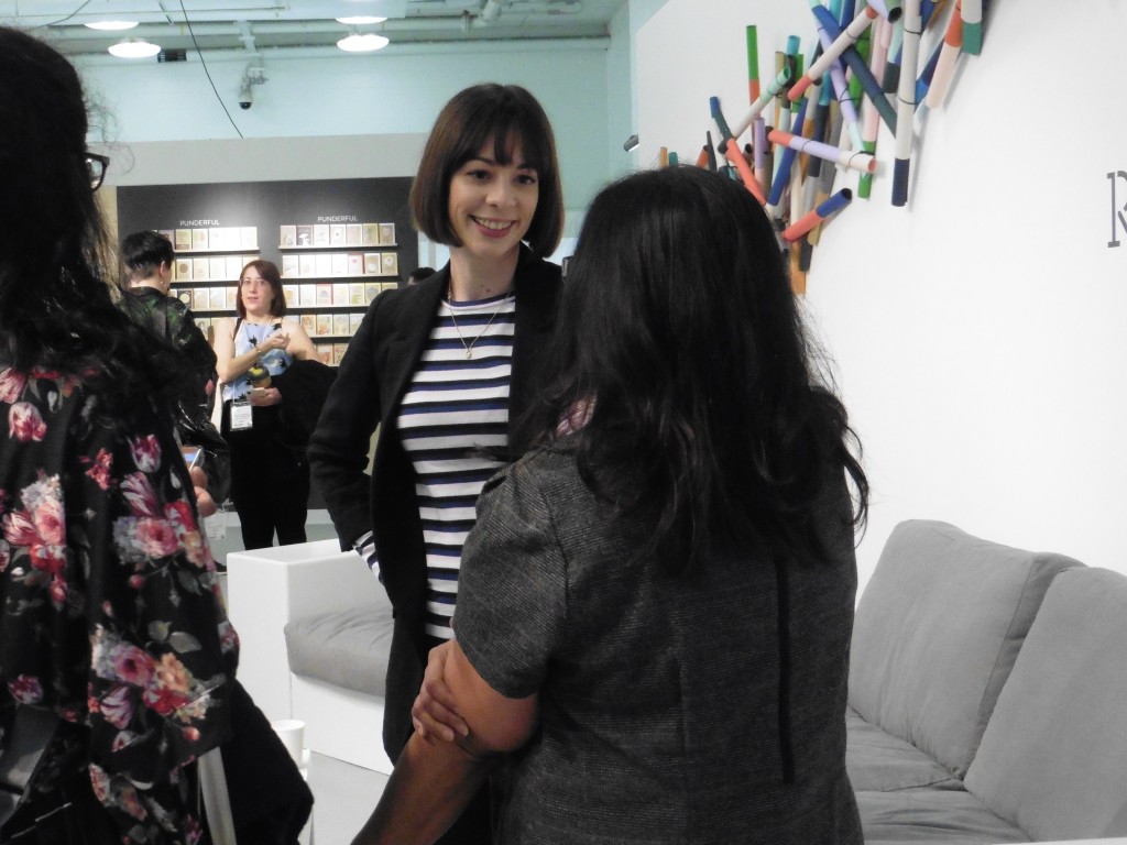 Above: Kirsty Whyte chats to two attendees at the Top Trends discussion.