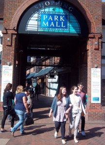 Above: Visitors at the busy Park Mall in Ashford.