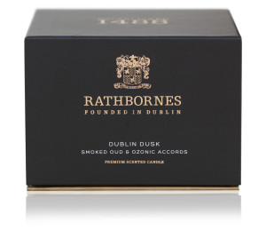 Above: Dublin Dusk, a premium scented candle from Rathborne’s.