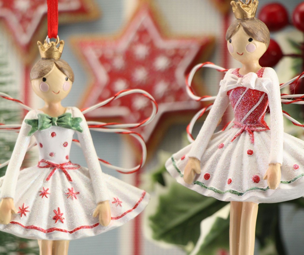 Above: Christmas tree decorations from Gisela Graham.