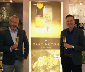 Above: From left to right: key shareholders Neil Hughes, managing director, and Richard Halliday, commercial director, are shown drinking a toast to Dartington’s future.