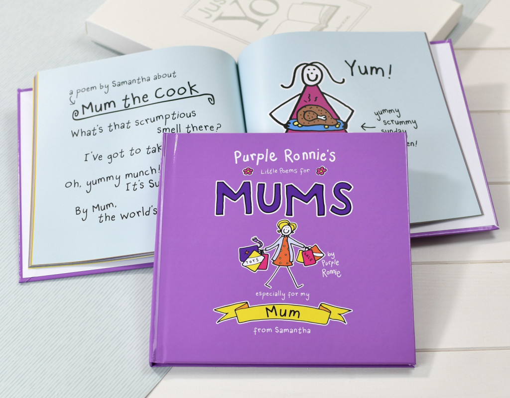 Above: Signature Gifts’ personalised Purple Ronnie’s Little Poems for Mum.