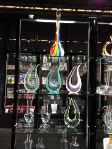Above: How the decanters were displayed at the show.