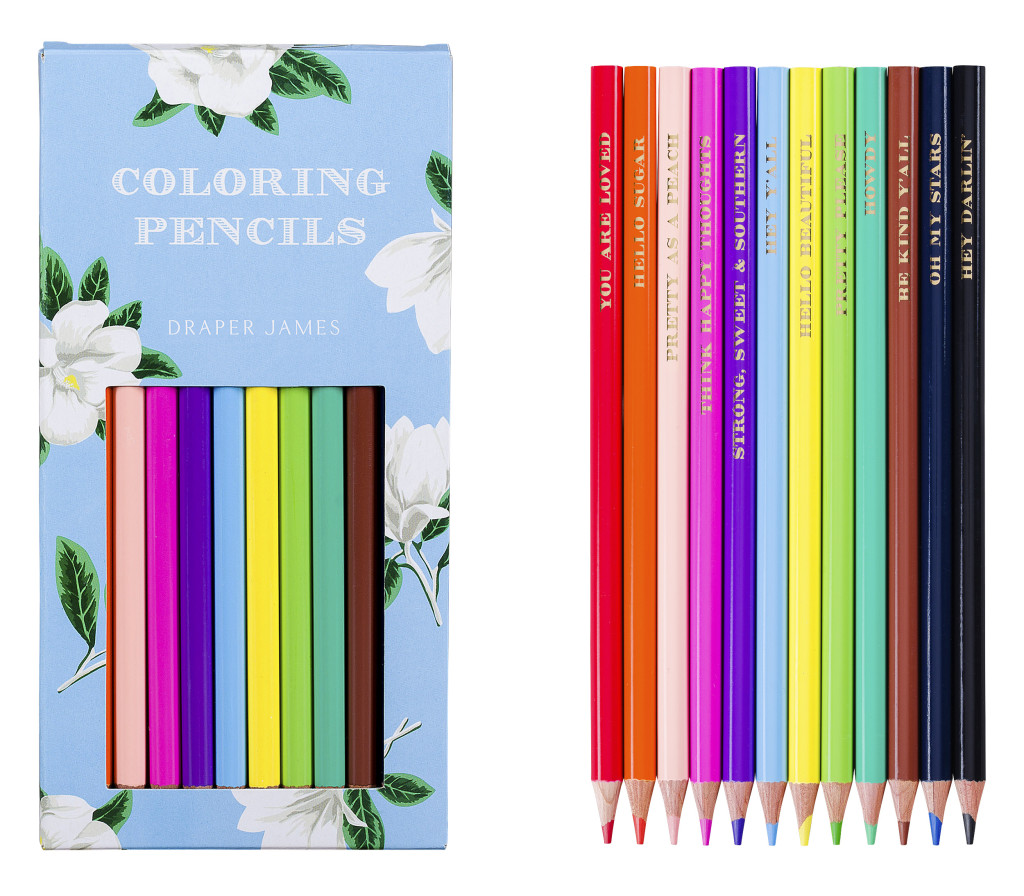 Above: Colouring pencils from the new Draper James range.
