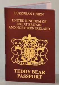 Above: The current Merrythought replica passport.