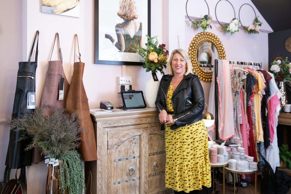 Above: Soden Style is a concept store whose ethos influences everything from how products are stocked to the way that the business is run. Shown is founder and curator Emma Holbrook.