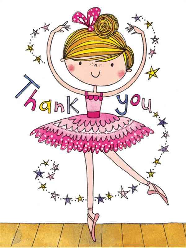 Above: A ballerina thank you card from Rachel Ellen.