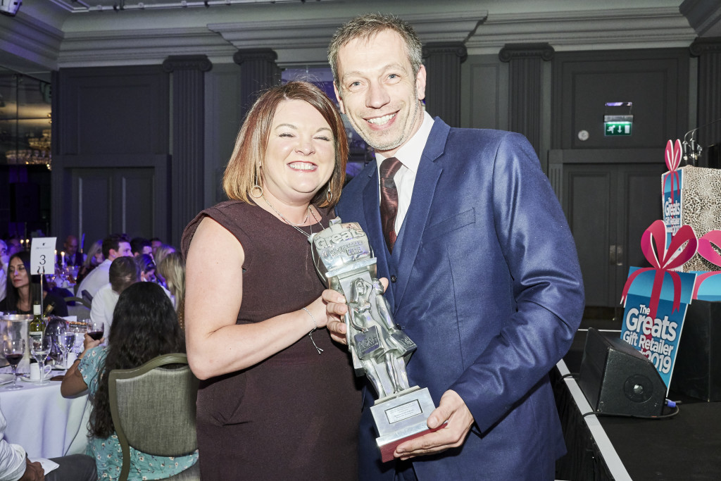 Above: So delighted! Beaming smiles from Rachel and Paul Roberts, co-owners of MOOCH, who are shown with their Best Newcomer – Midlands, North & Scotland award at The Greats last week.