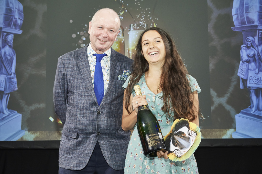 Above: Priya Auroura-Crowe, from multiple gift shop Lark London in South West London, was the ‘higher or lower’ competition’s winner. She received her prize of a magnum of champagne from Max Publishing’s joint managing director Warren Lomax.