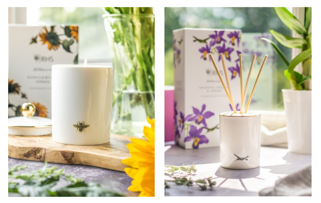 Above: The new Wildscents Wax Lyrical/RHS candles and diffusers are available in four fragrances.