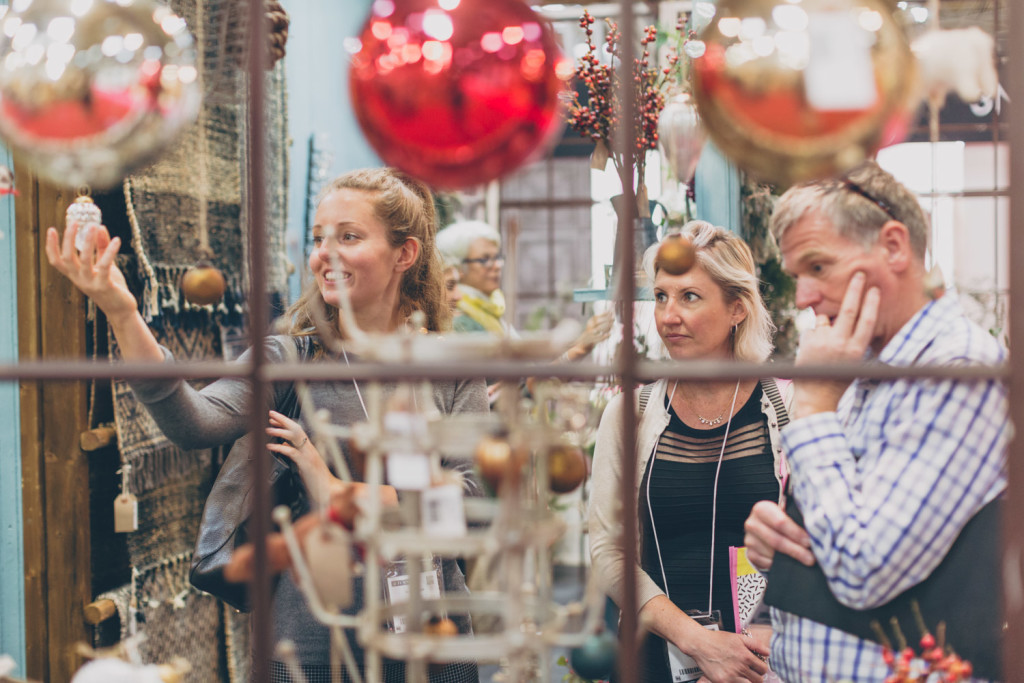 Above: Visitors are shown looking at Christmas decorations at last year’s Autumn Fair.