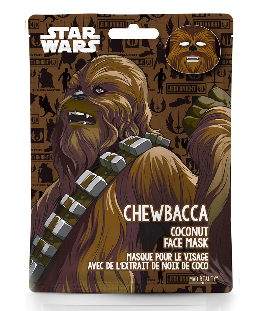 Above: Mad Beauty’s Chewbacca face mask is infused with trendy coconut oil.