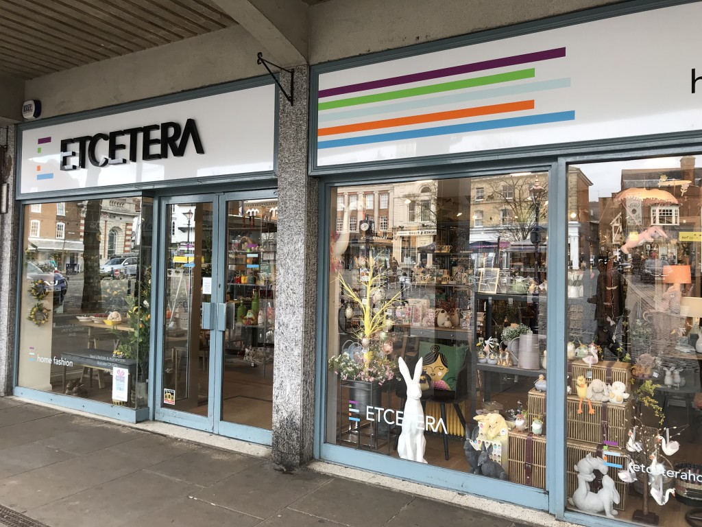 Above: Christmas transforms Etcetera in Hitchin.