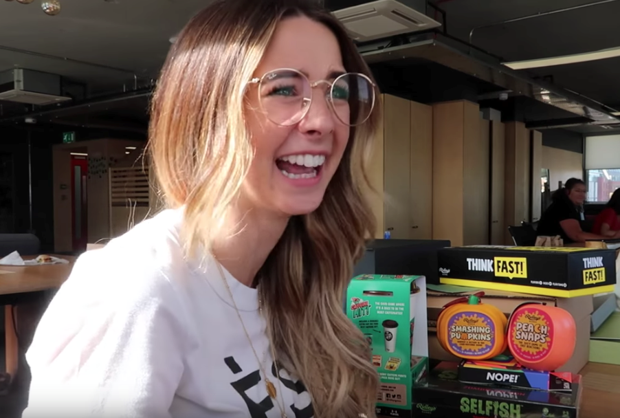 Above: Influential YouTube vlogger Zoe Sugg featured an array of Ridley’s Games in her Day In The Life YouTube video last week.