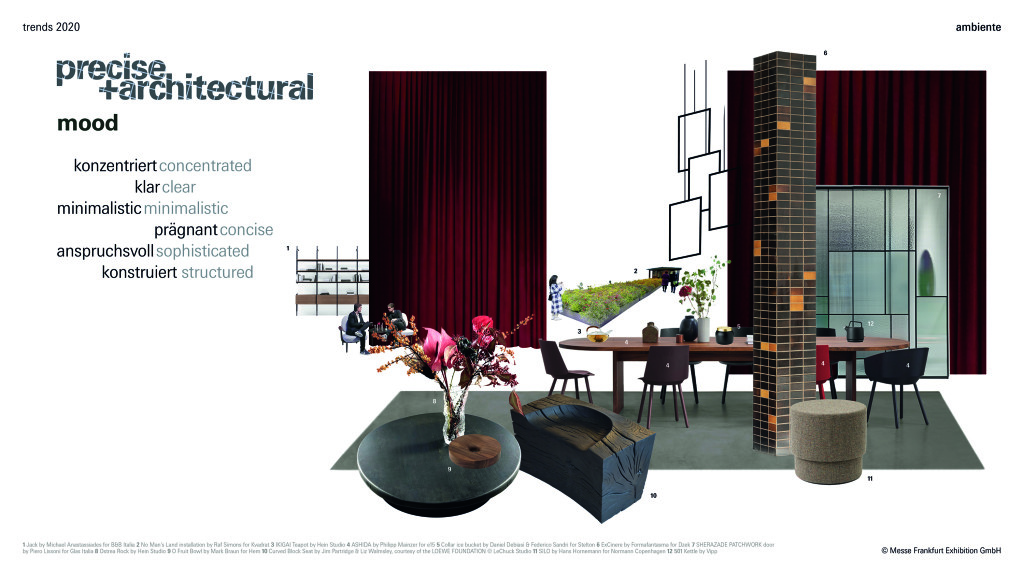 Above: Ambiente Trends 2020: precise + architectural.