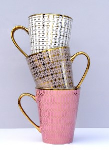 Above: Deco Glam mugs.