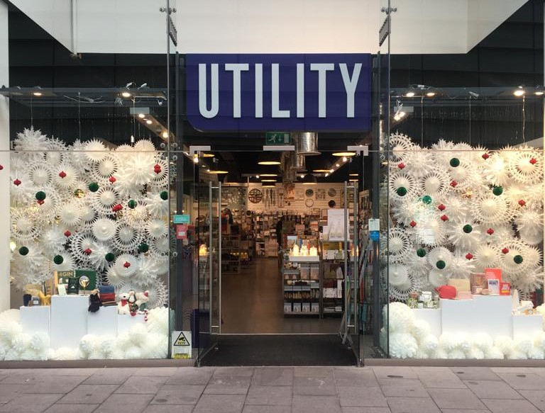 Above: Utility in Liverpool’s Christmas window in 2018.