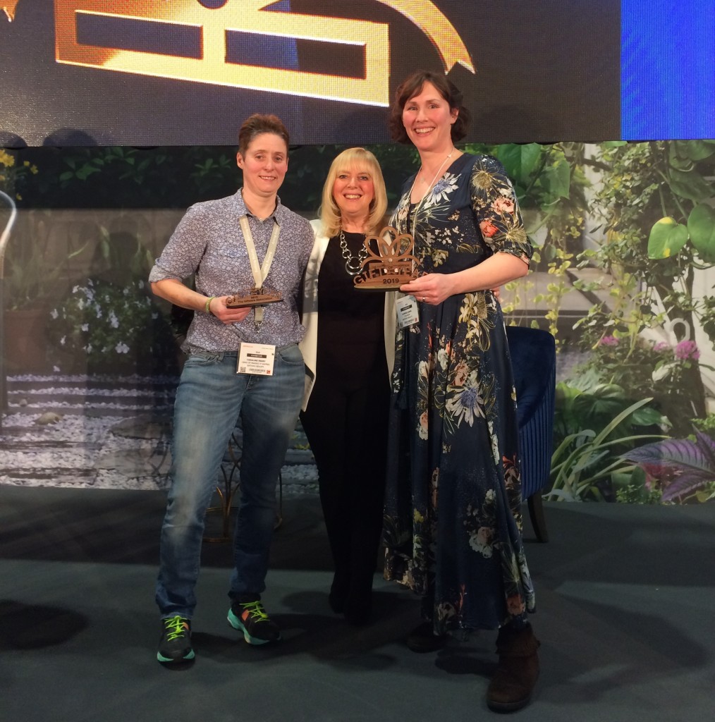 Above: Progressive Gifts & Home editor Sue Marks (centre), presented Bathing Beauty’s George Jones (right) with the Beauty, Bath & Spa trophy at last year’s Gift of the Year awards. Also shown is Bathing Beauty’s ‘head of making it happen’ Caroline (left). 