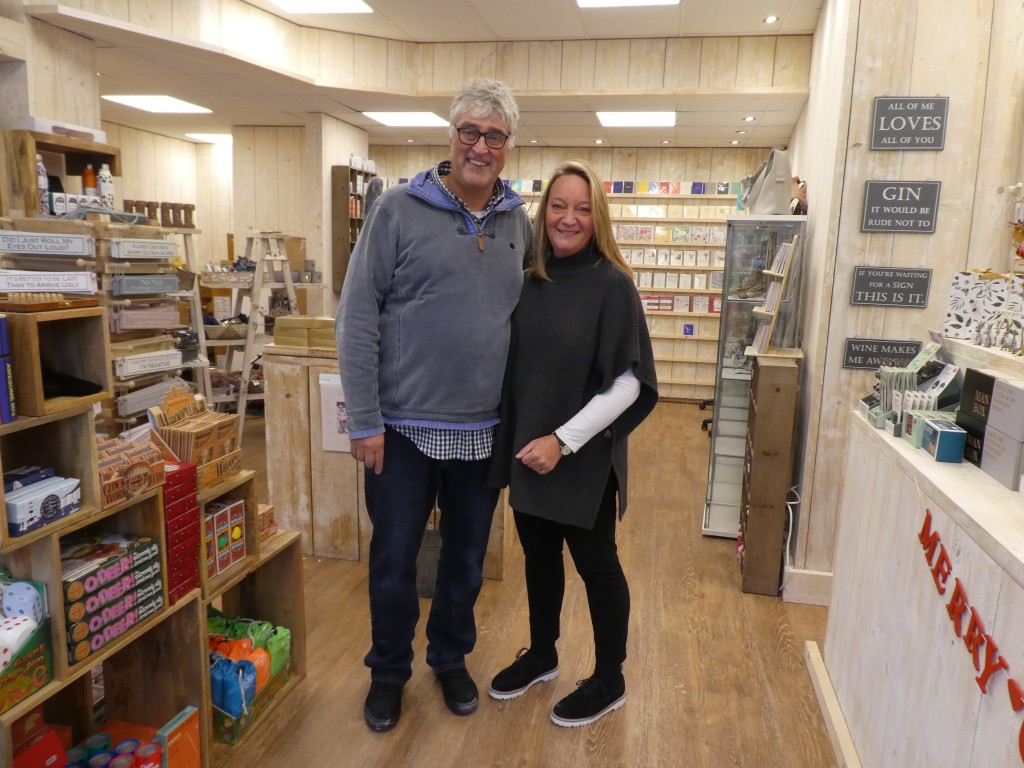 Above: Harriet and Adam de Wolff in their new Crystal Palace shop on opening day.