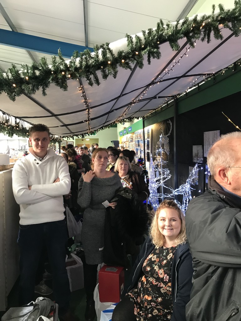 Above: People started queuing hours before the official starting time.