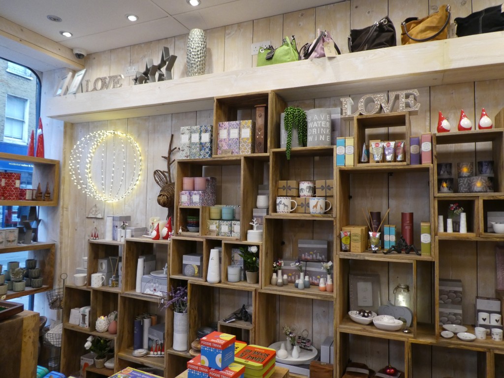 Above: The open wooden fixtures in The Indigo Tree encourage browsing.