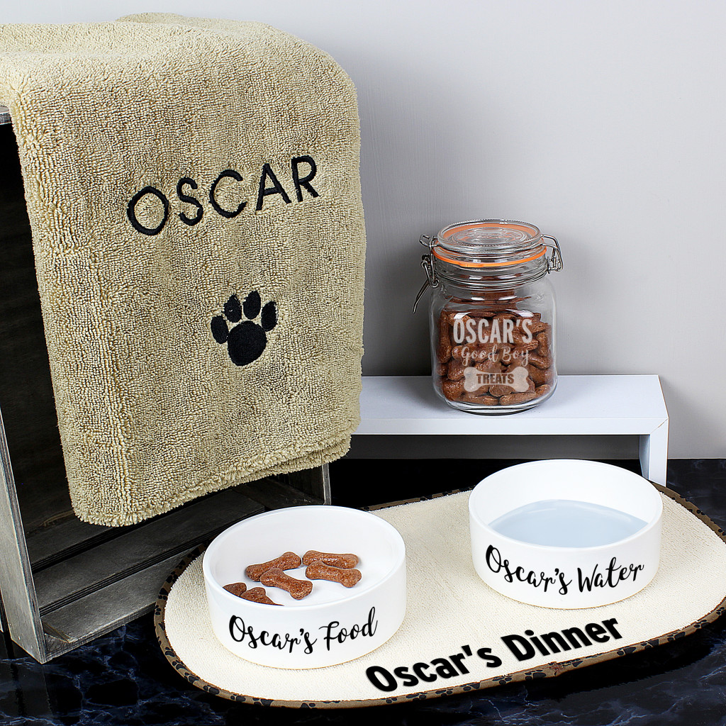Above: Personalised, practical pet giftware from PMC.
