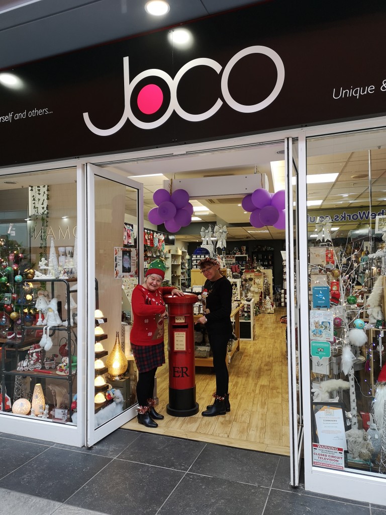 Above: Joco’s Linda and Jess Tandy are shown outside the shop.