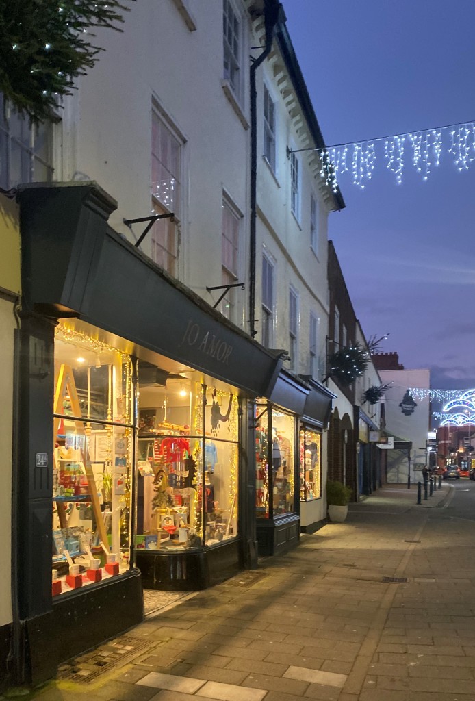 Above: Jo Amor’s Christmas windows.