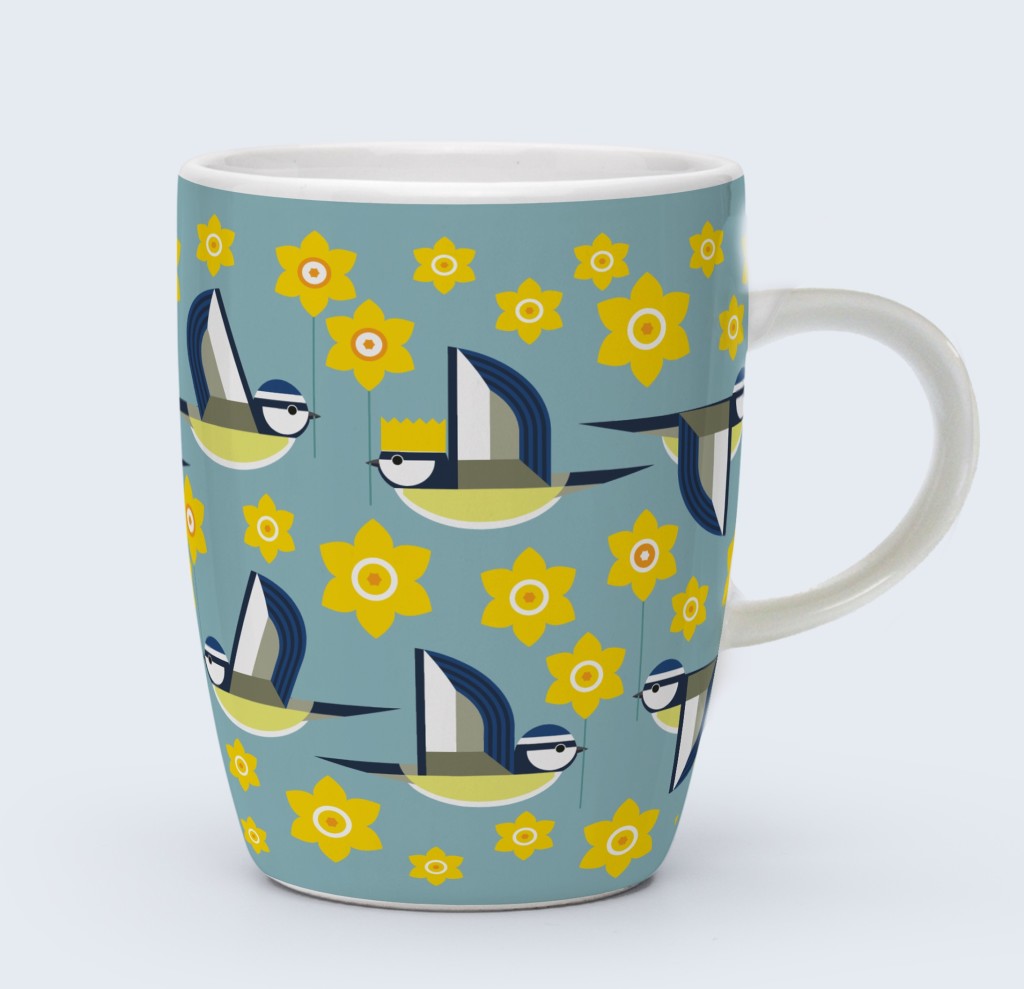 Above: The design also features on mugs.