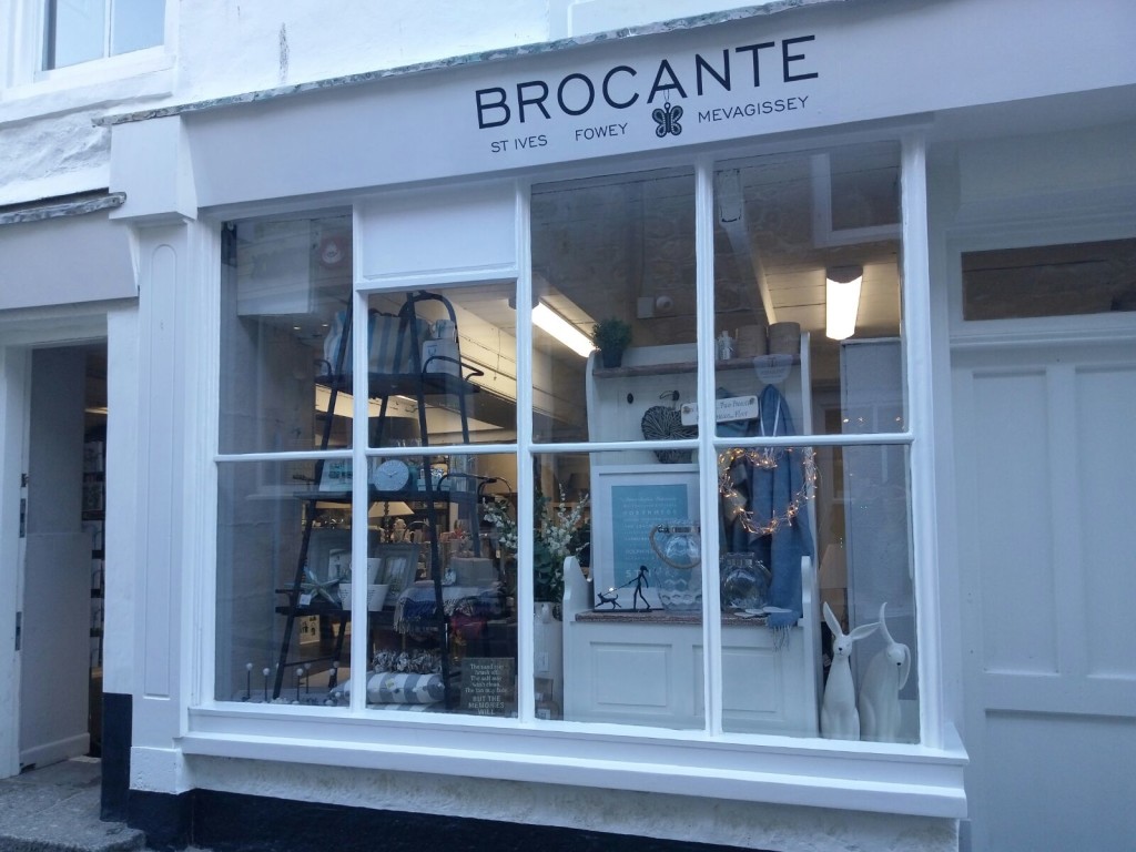 Above: Brocante, one of four stores in Fowey, Mavagissey and St Ives.