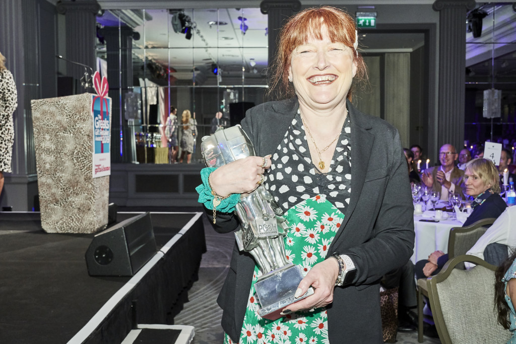 Above: A proud Jo Webber, owner of Jo Amor in Tiverton, winner of last year’s Greats Independent Gift Retailer of the Year -South West category.