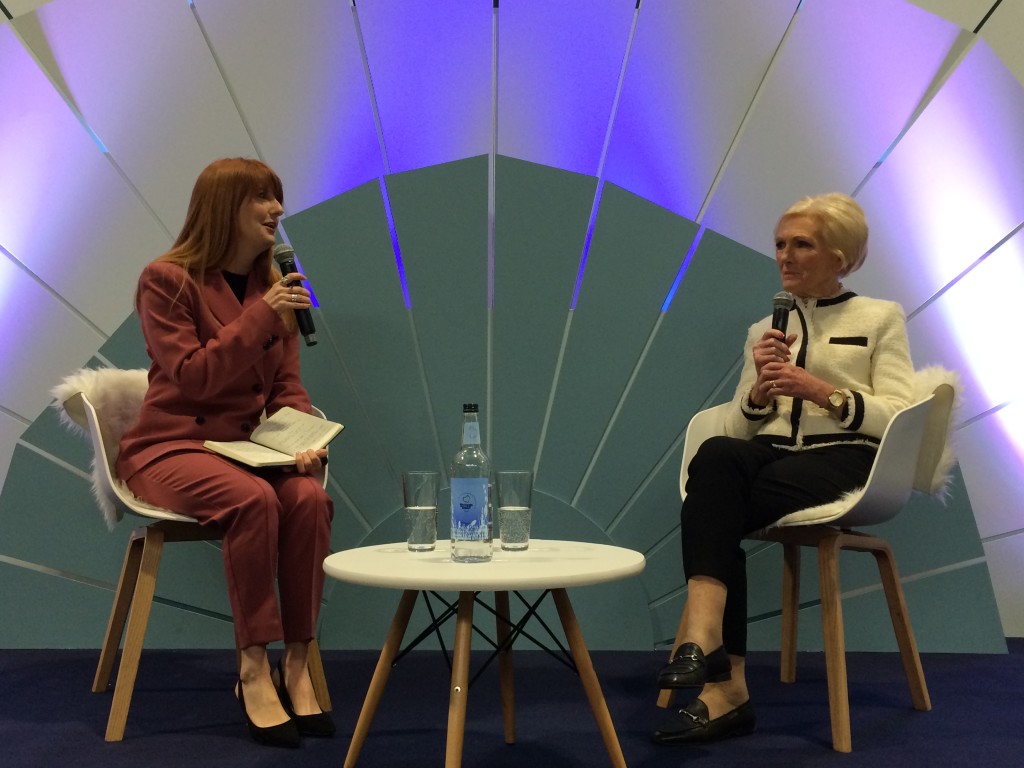 Above: Mary Berry, in conversation with the Times’ Ashley Armstrong.