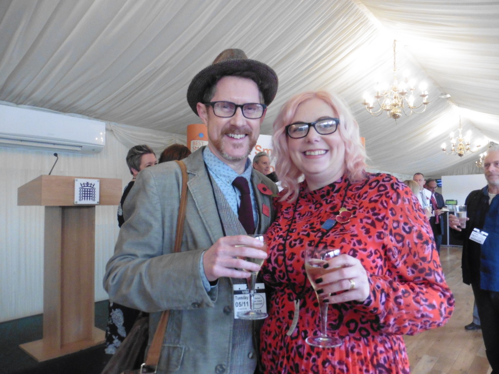 Above: Cheers! Finalists Lucy and Paul Hull, co-owners of gift shop For Love Of The North, at the 2019 awards.