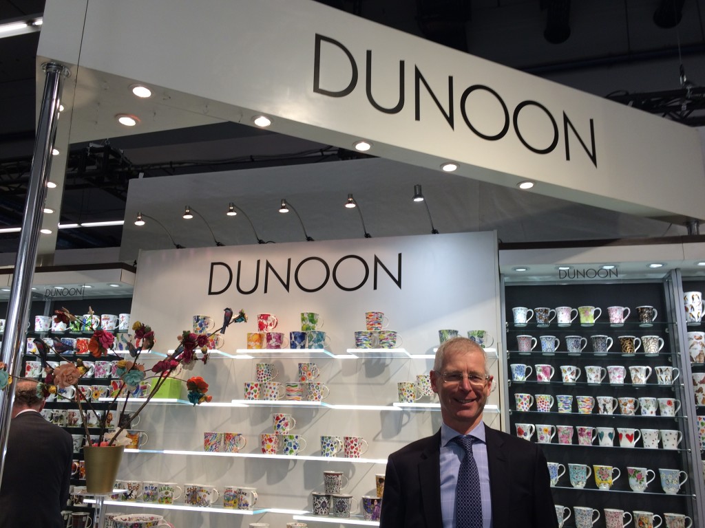 Above: Dunoon’s Peter Smith was very happy with the orders placed Ambiente, despite a lack of Asian customers.