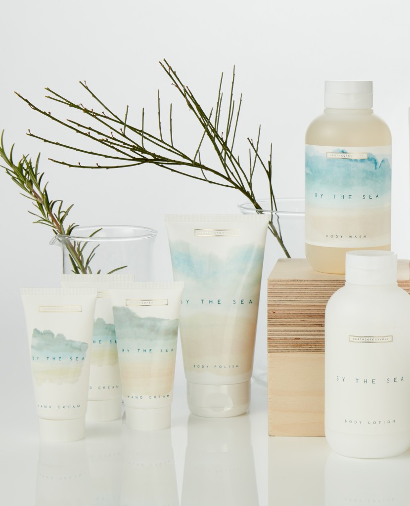 Above: Heathcote & Ivory’s new vegan By The Sea collection. The company is donating products to the NHS.