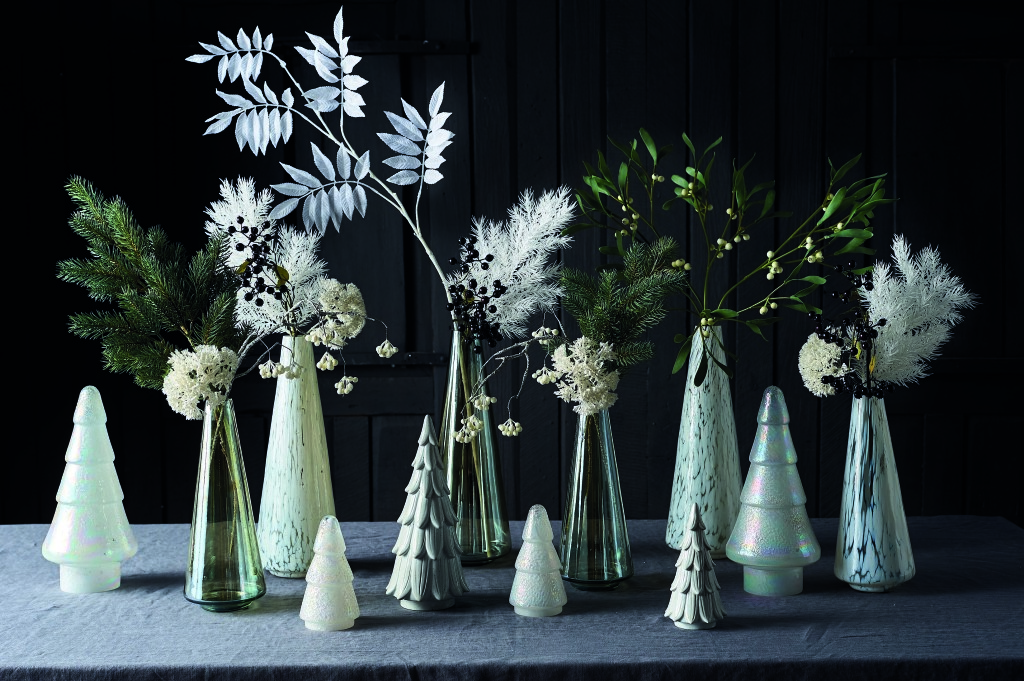 Above: Parlane’s brand new Christmas tree vases.