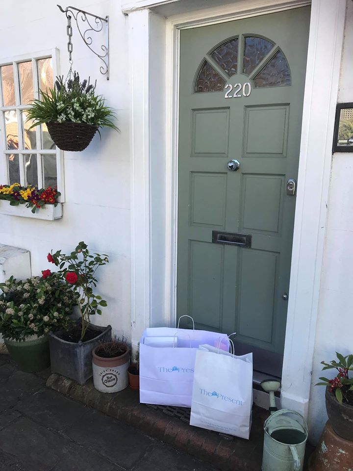 Above: A doorstep delivery courtesy of The Present in Barnet.