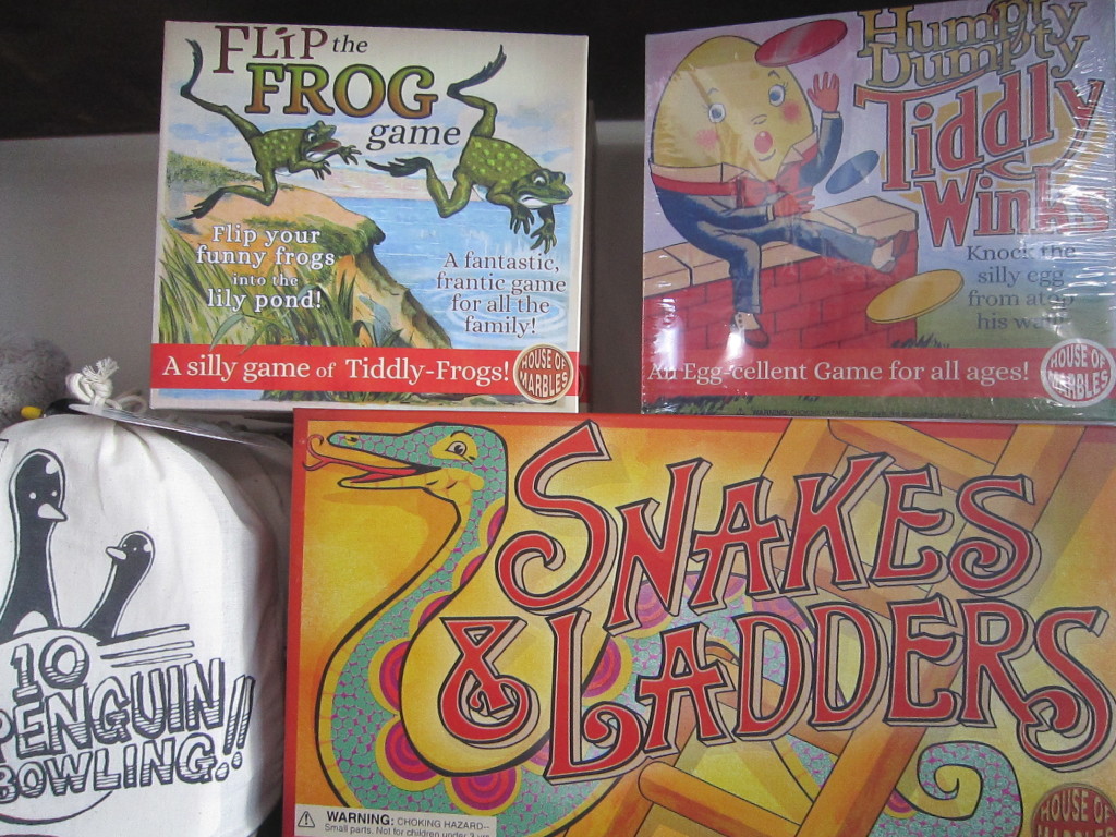 Above: Board games are currently among the store’s best sellers.